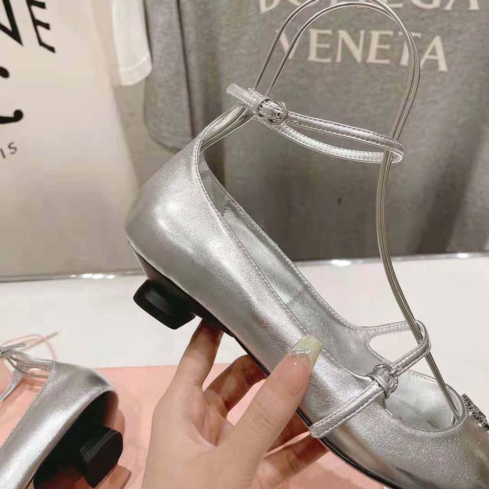 Miu Miu Women Mordoré Nappa Leather and Grosgrain Pumps - image 7