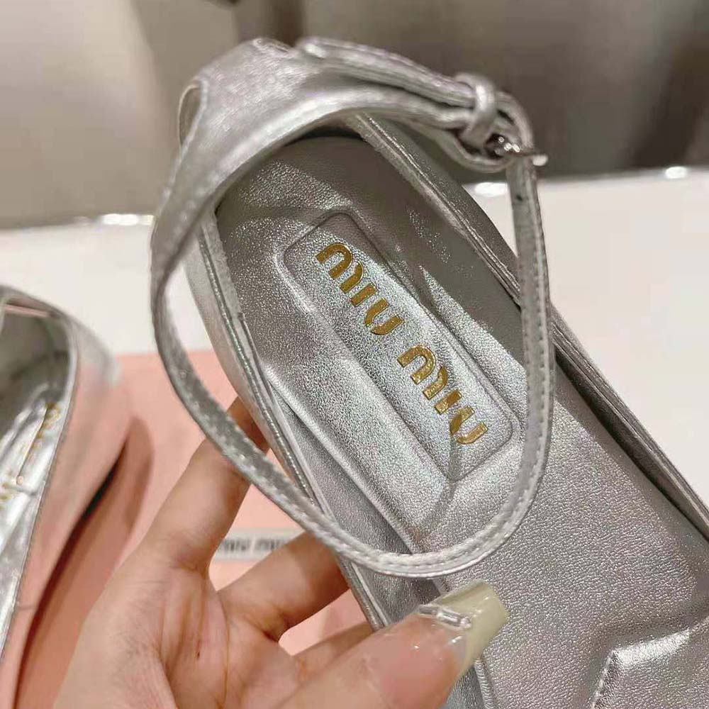 Miu Miu Women Mordoré Nappa Leather and Grosgrain Pumps - image 9