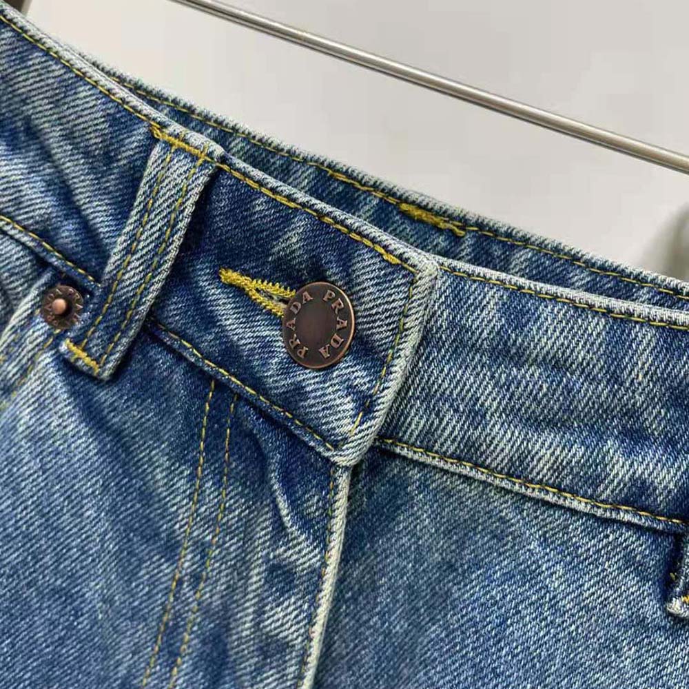 Prada Women Five-pocket Denim Jeans-Navy - image 6
