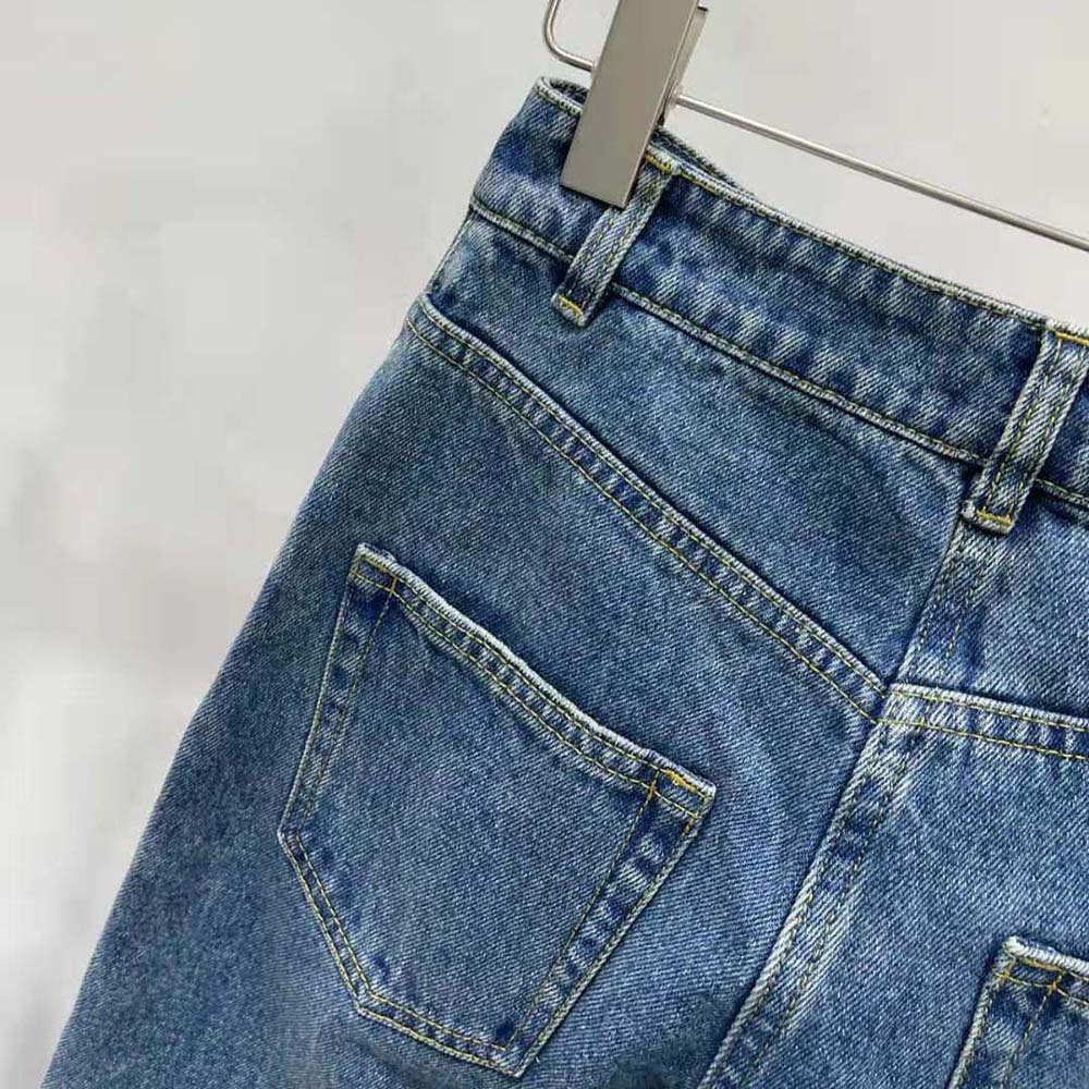 Prada Women Five-pocket Denim Jeans-Navy - image 8