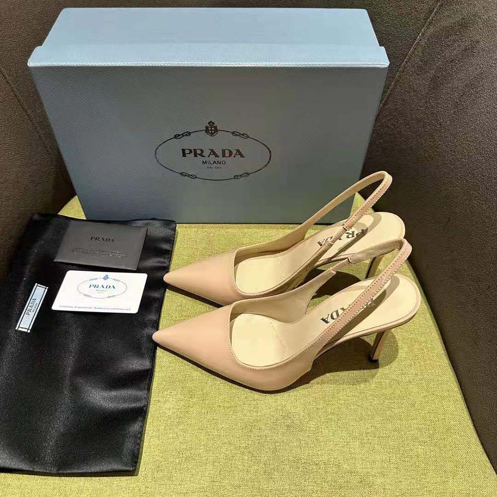 Prada Women Patent Leather Slingbacks-Pink - image 5