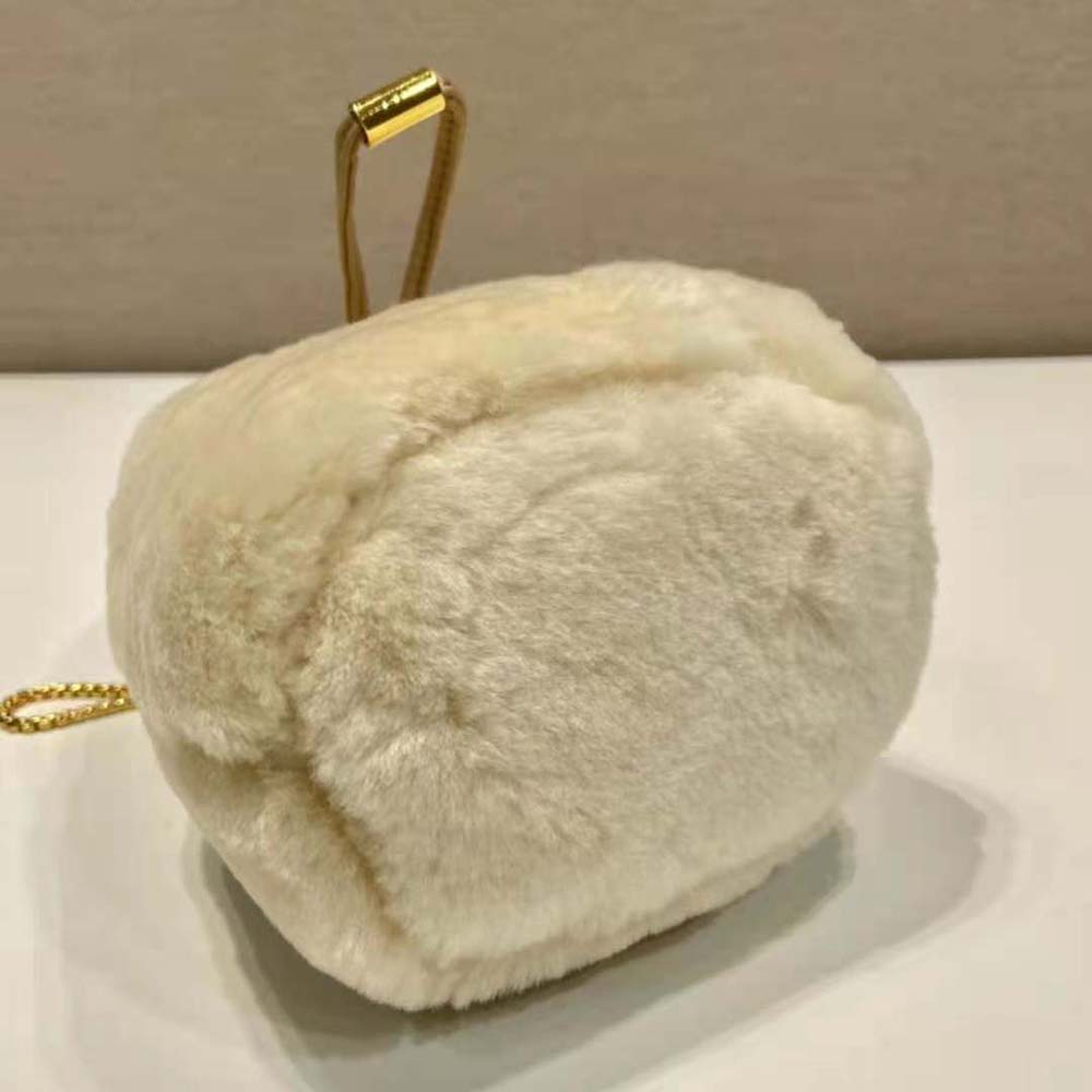 Prada Women Shearling Mini-pouch-Beige - image 6