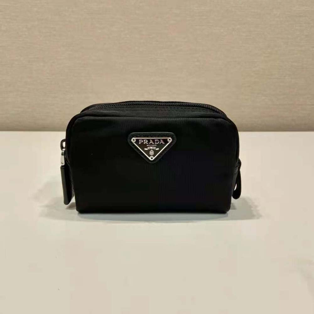 Interior card slots of Prada Women Small Re-Nylon Wallet-Black wallet
