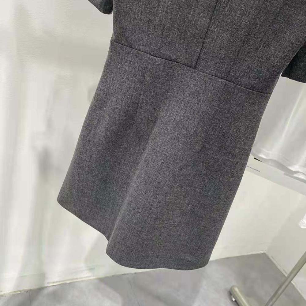 Prada Women Wool Mini-dress-Gray - image 8