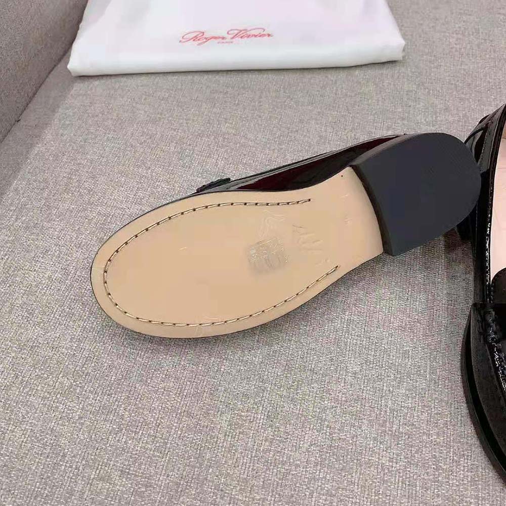 Roger Vivier Women Metal Buckle Morsetto Loafers in Patent Leather - image 9