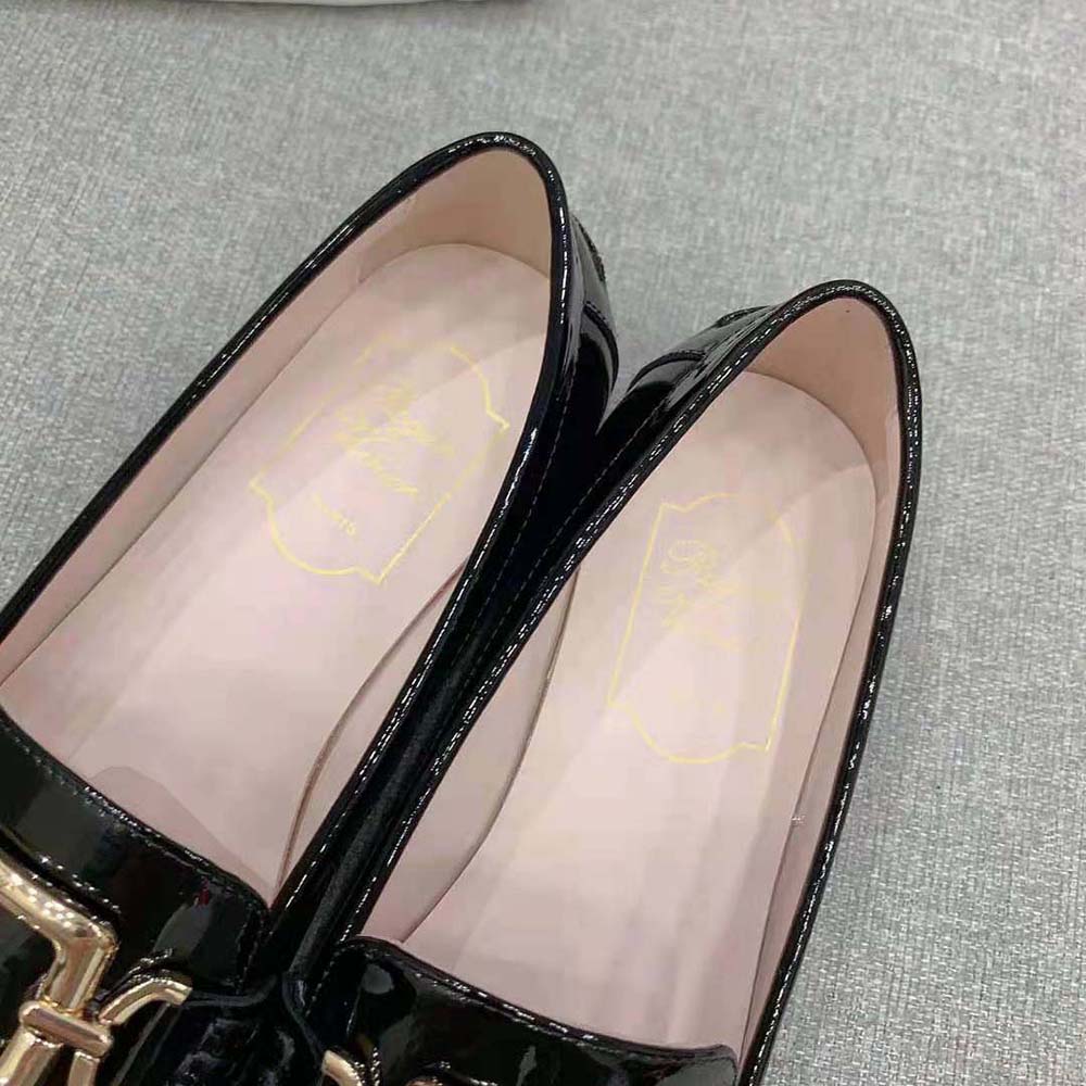 Roger Vivier Women Metal Buckle Morsetto Loafers in Patent Leather - image 7