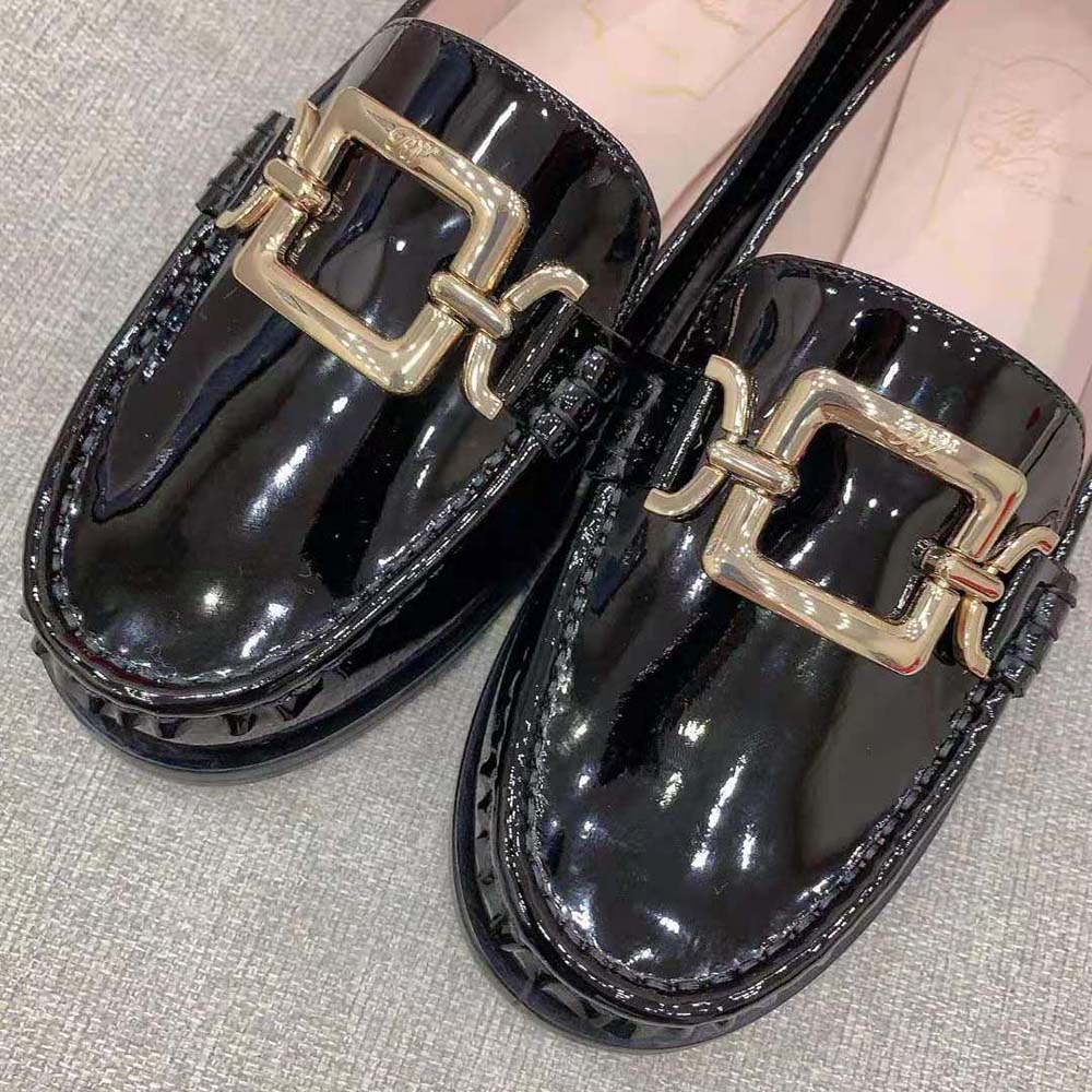 Roger Vivier Women Metal Buckle Morsetto Loafers in Patent Leather - image 6