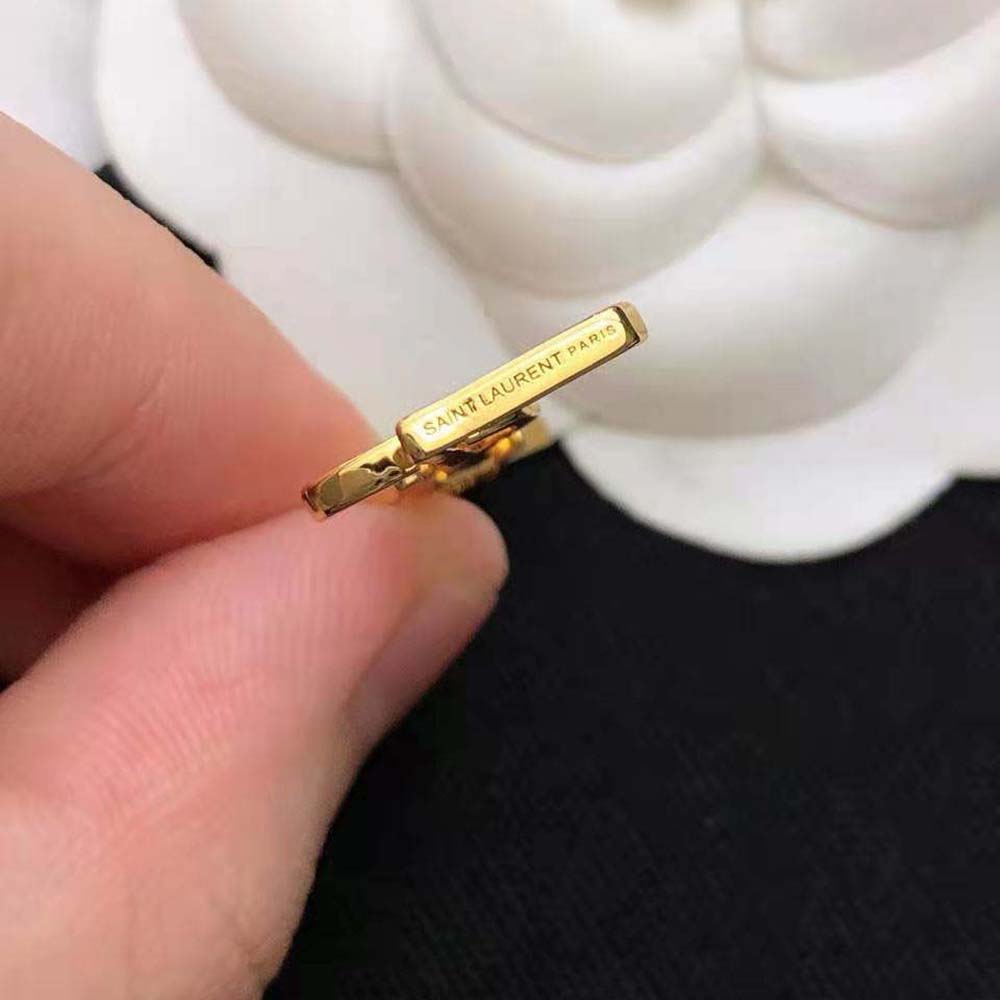 Saint Laurent YSL Women Cassandre Palm Earrings in Metal - image 7