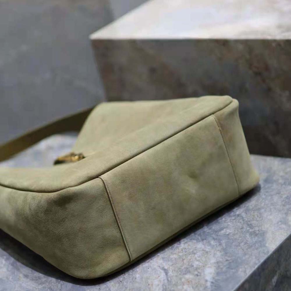 Saint Laurent YSL Women Le 5 à 7 Supple Large in Suede-Green - image 5