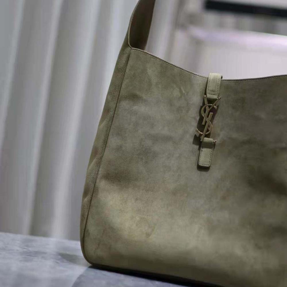Saint Laurent YSL Women Le 5 à 7 Supple Large in Suede-Green - image 7