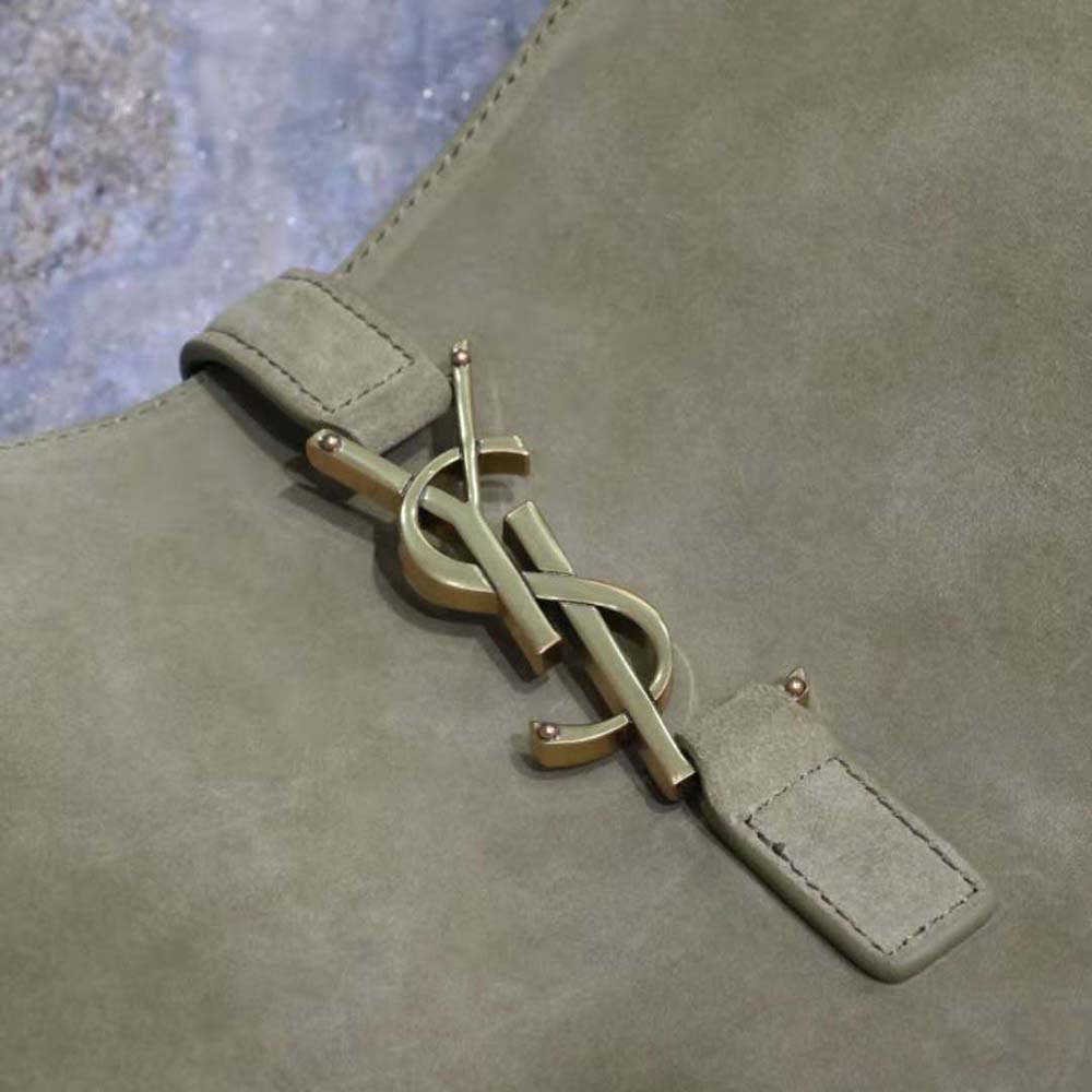 Saint Laurent YSL Women Le 5 à 7 Supple Large in Suede-Green - image 8