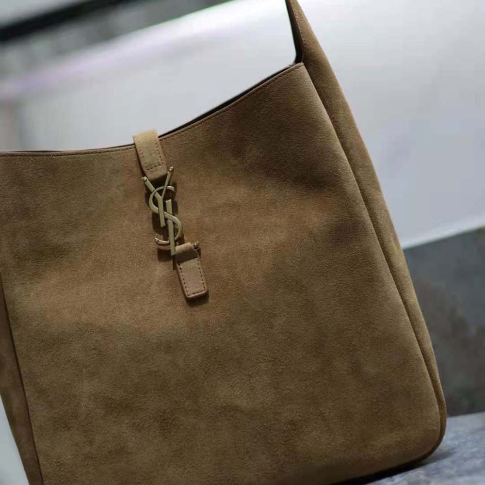 Saint Laurent YSL Women Le 5 à 7 Supple Small in Suede-Brown - image 8