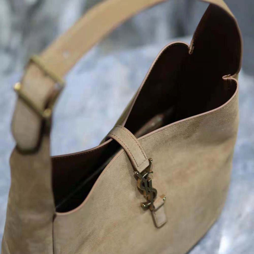 Saint Laurent YSL Women Le 5 à 7 Supple Small in Suede-Brown - image 9