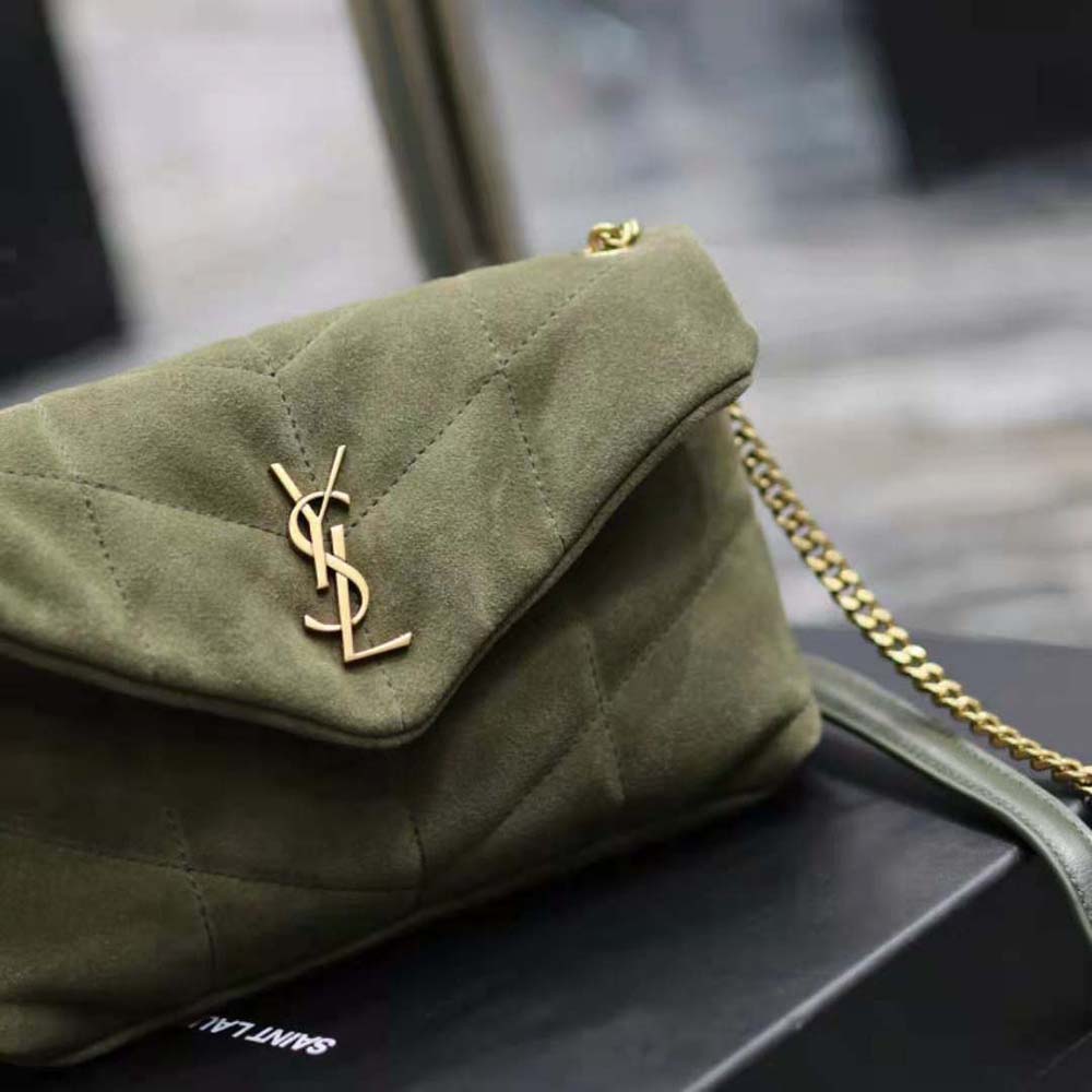 Saint Laurent YSL Women Puffer Small in Shiny Velvet - image 9