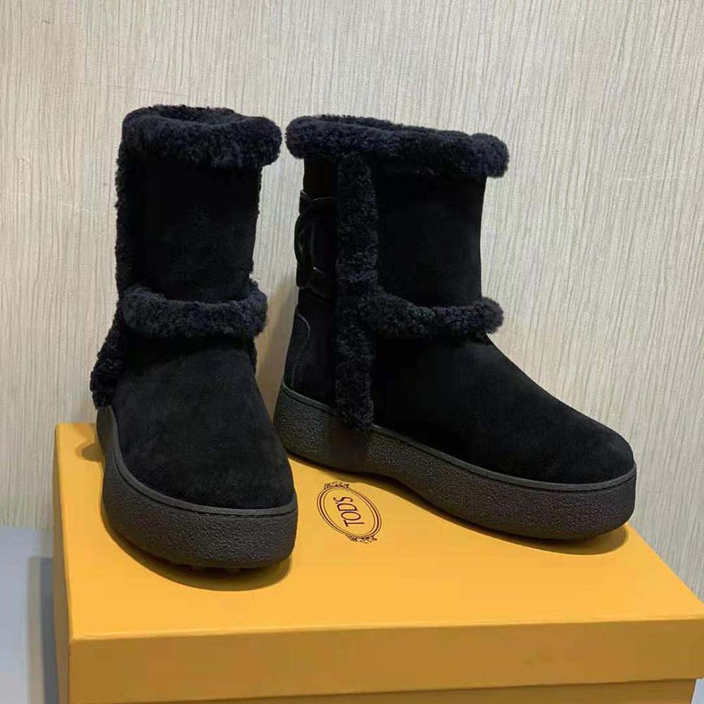 TODS Unisex Tod’s W. G. Ankle Boots in Suede-Black - image 6