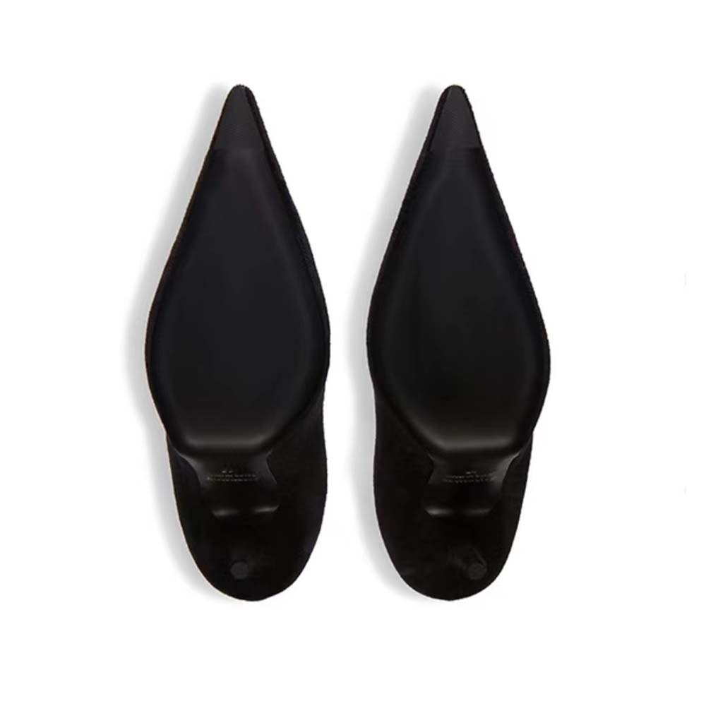 Balenciaga Women Knife 110mm Bootie in Black Fluid Velvet Jersey - image 6