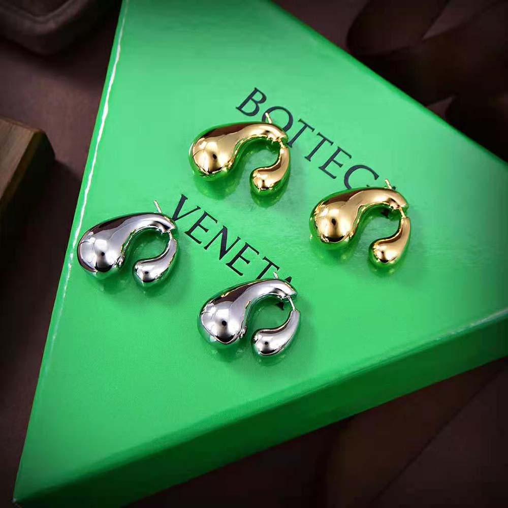 Close-up of braided hardware detail on Bottega Veneta Women Drop Earrings