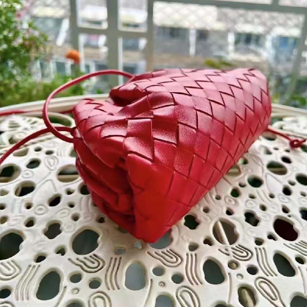 Bottega Veneta Women Mini Pouch Soft Voluminous Clutch in Supple Calf Leather-Red - image 5