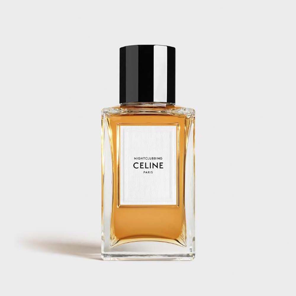 Front view of Celine Unisex Nightclubbing Eau de Parfum gold bottle
