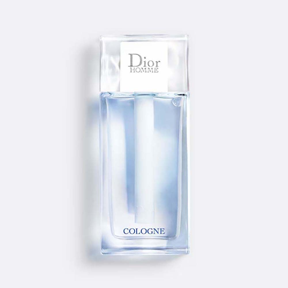 Front view of Dior Men Homme Cologne Eau de Cologne blue bottle