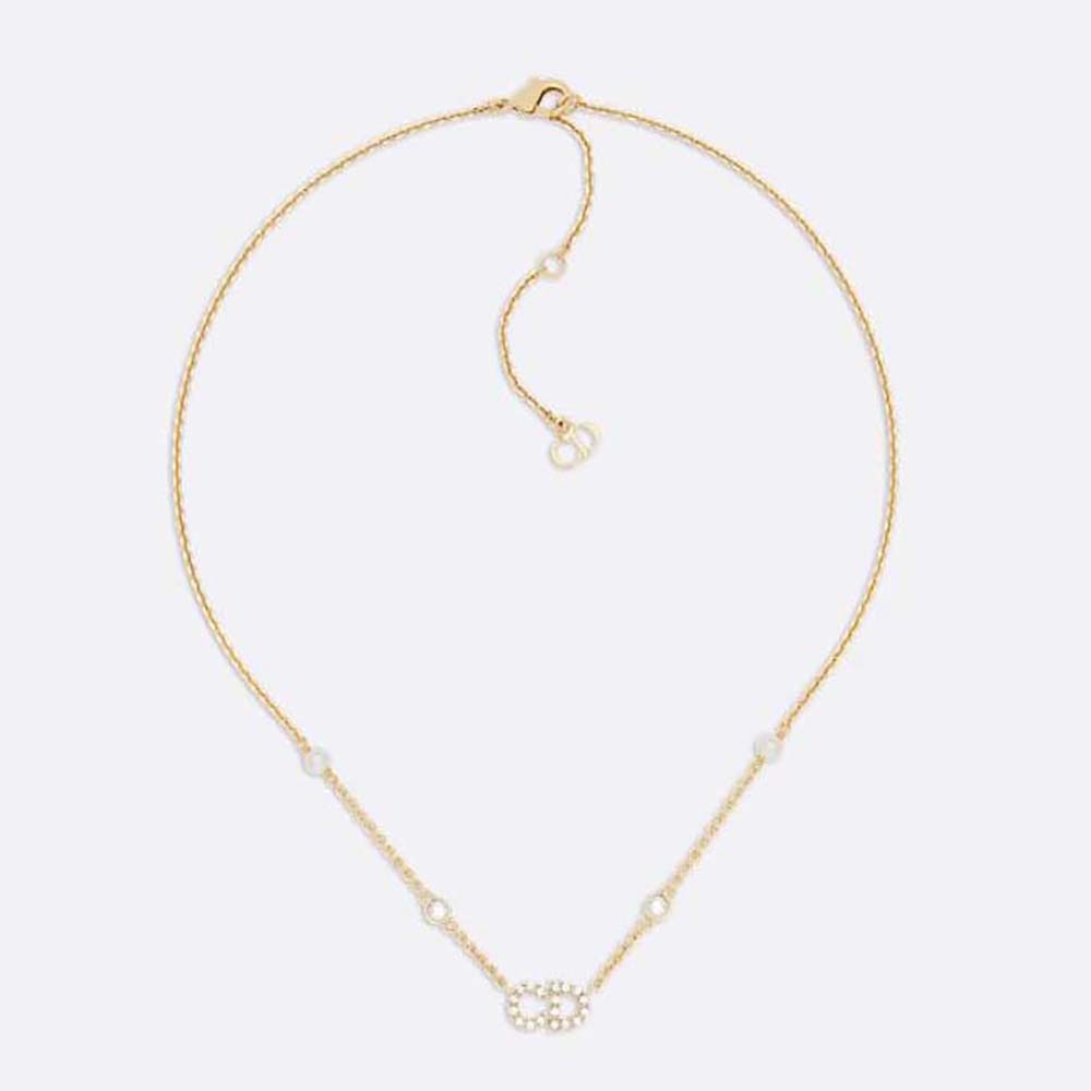 Front view of Dior Women Clair D Lune Necklace Gold-Finish Metal