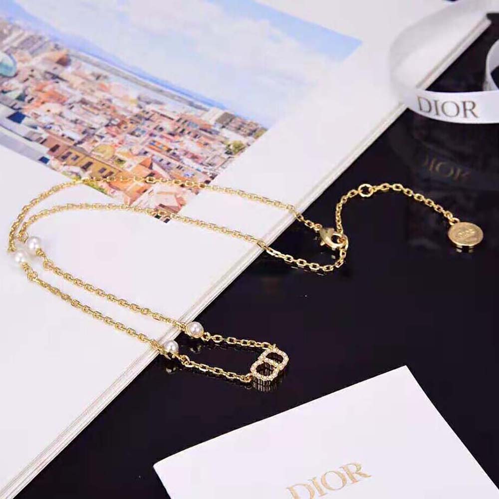 Dior Women Clair D Lune Necklace gold chain detail and clasp