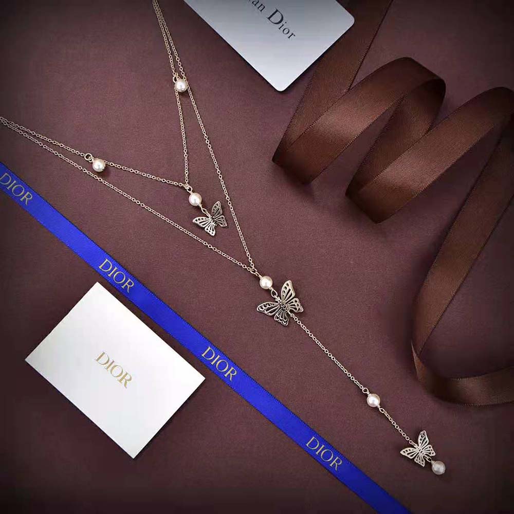 Dior Women Dior Métamorphose Necklace Gold-Finish Metal and White Resin Pearls - image 6