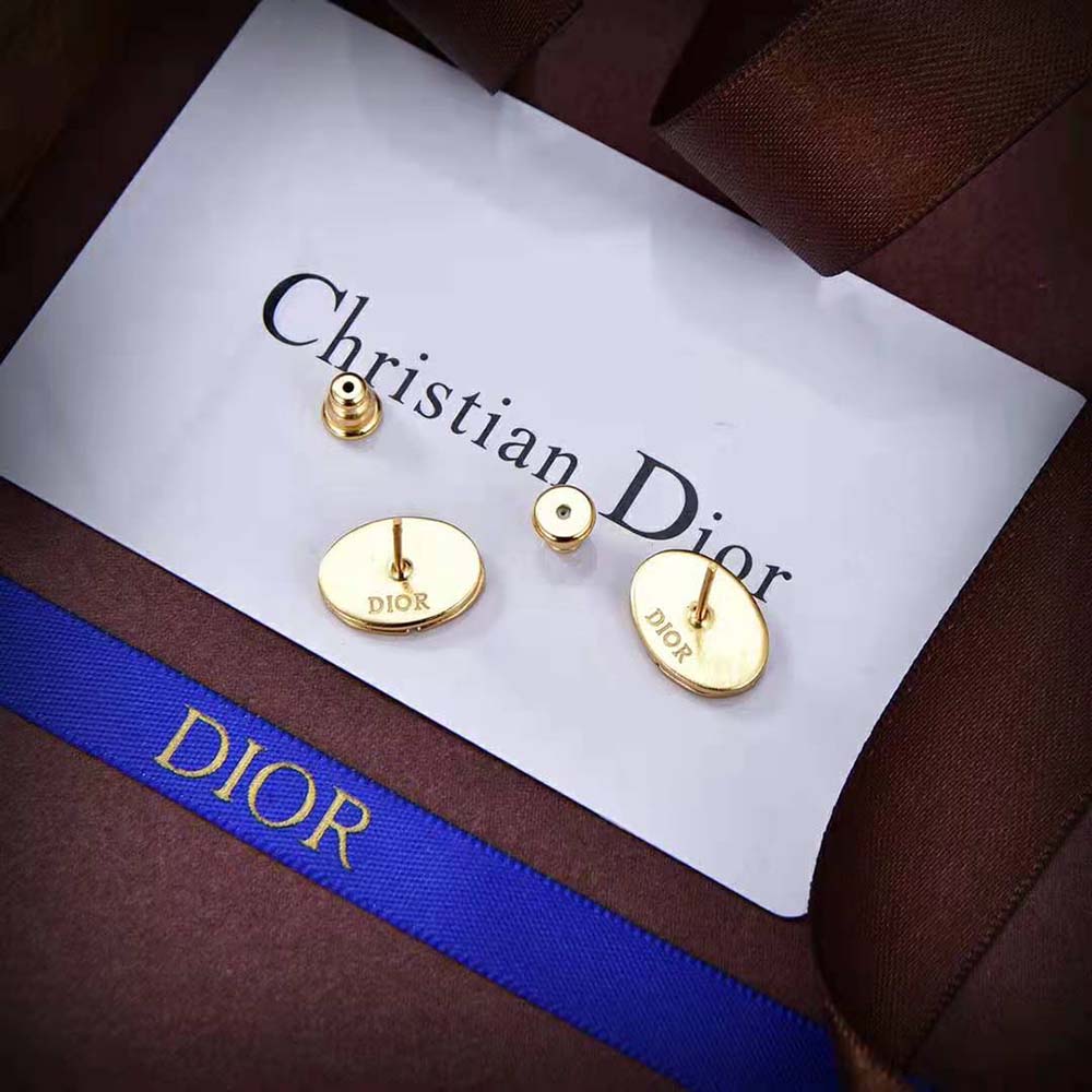 Dior Women Forever Dior Stud Earrings Gold-Finish Metal - image 6