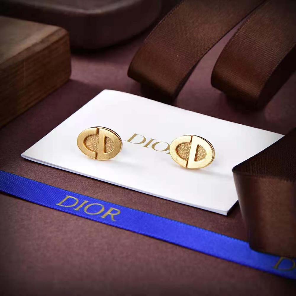 Dior Women Forever Dior Stud Earrings Gold-Finish Metal - image 4