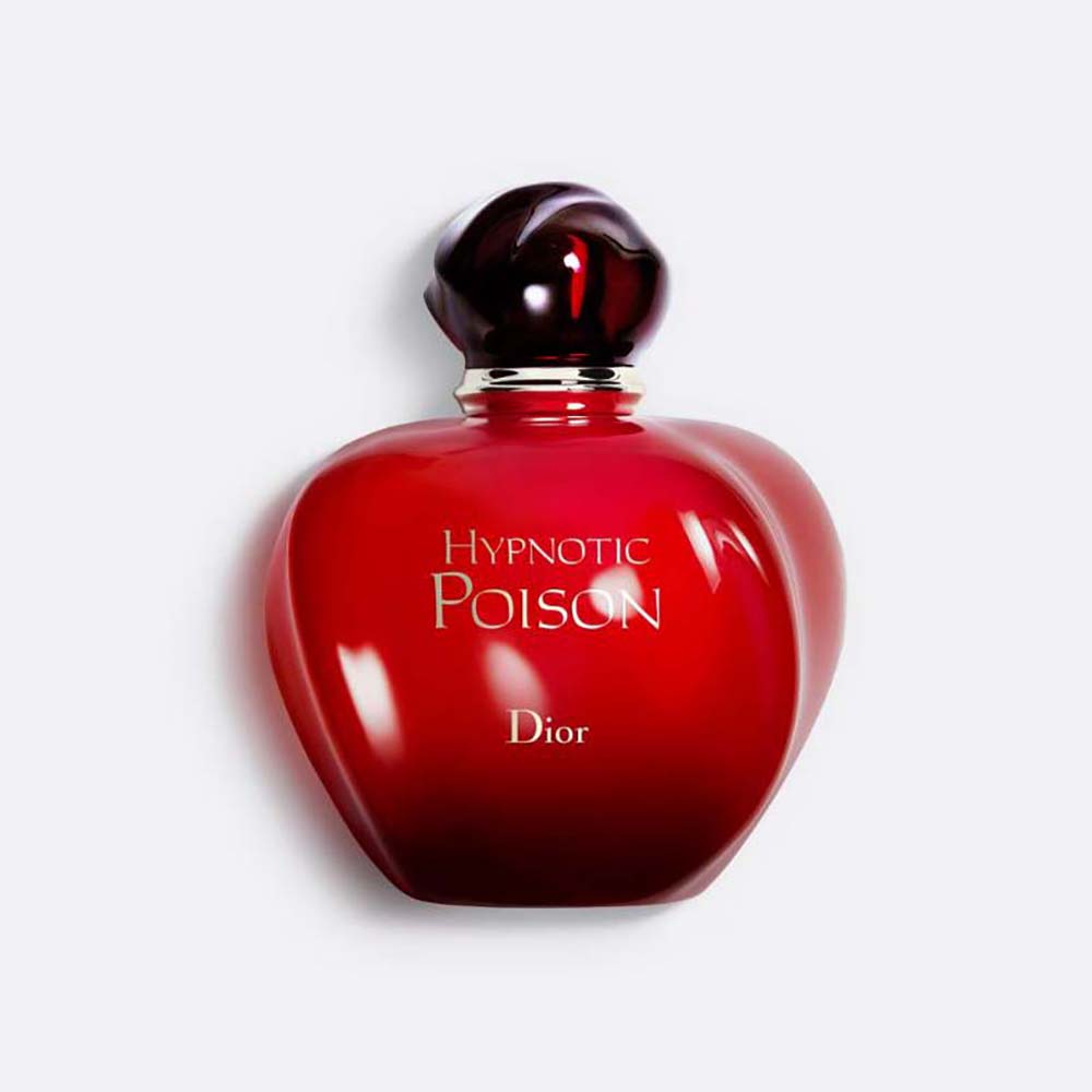 Front view of Dior Women Hypnotic Poison Eau de Toilette red bottle