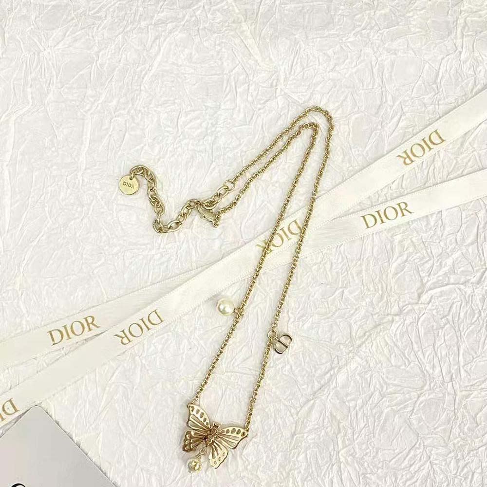 Dior Women Métamorphose Necklace Gold-Finish Metal and White Resin Pearls - image 5
