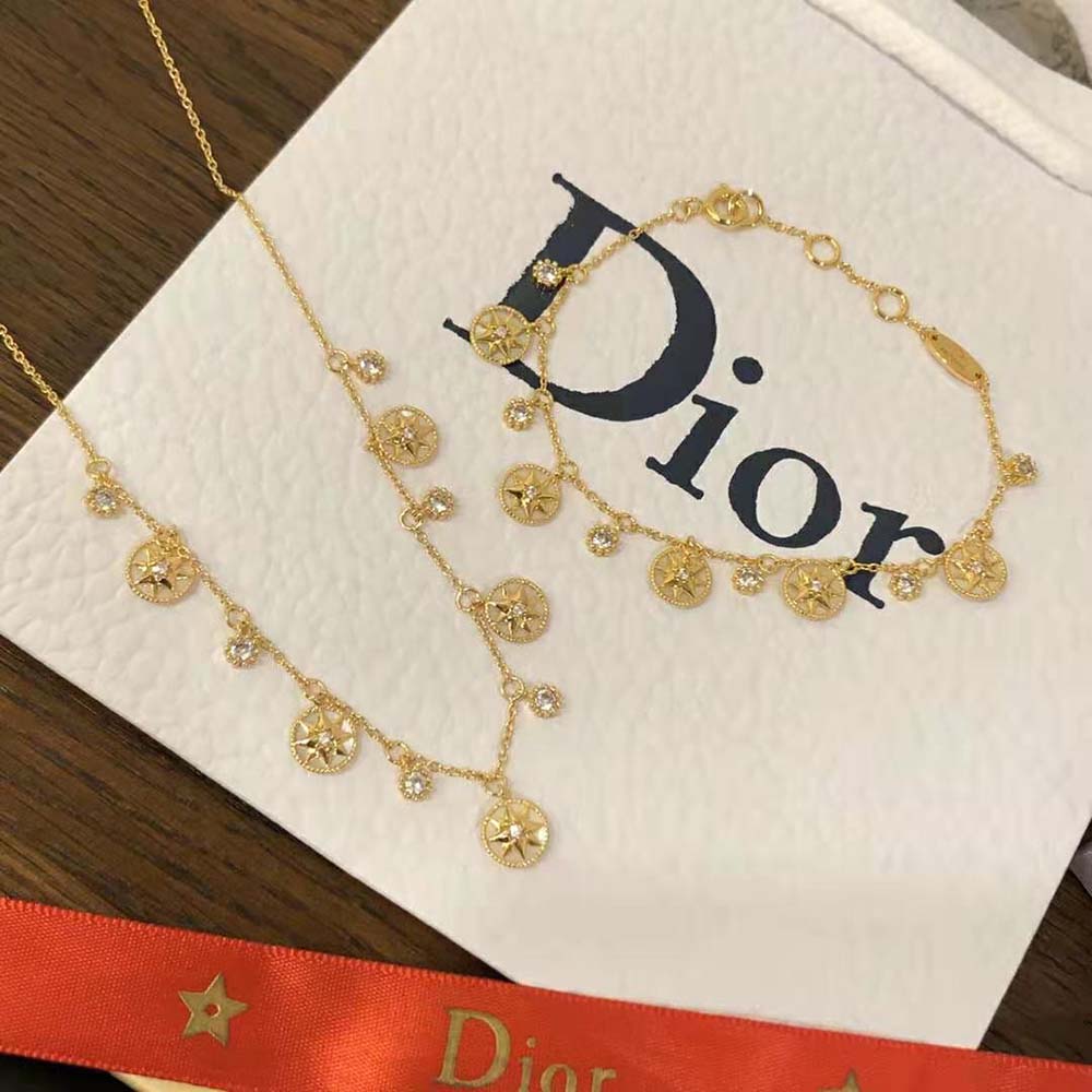 Dior Women Rose Des Vents Bracelet Yellow Gold Diamonds and Mother-of-pearl - image 6