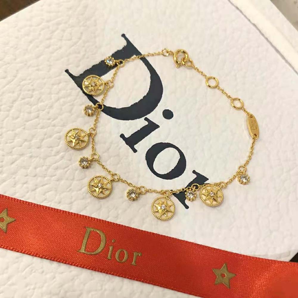 Dior Women Rose Des Vents Bracelet Yellow Gold Diamonds and Mother-of-pearl - image 5