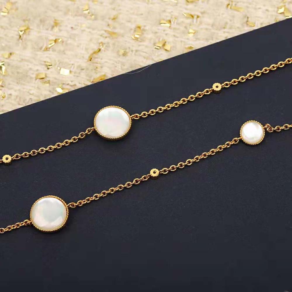 Dior Women Rose Des Vents Long Necklace Yellow Gold Diamonds and Mother-of-Pearl - image 7