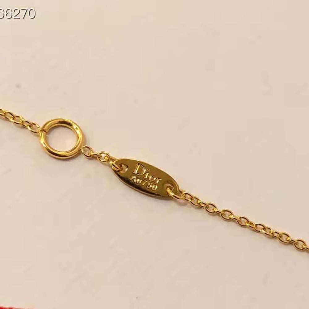 Dior Women Rose Des Vents Necklace Yellow Gold Diamonds and Mother-of-pearl - image 7