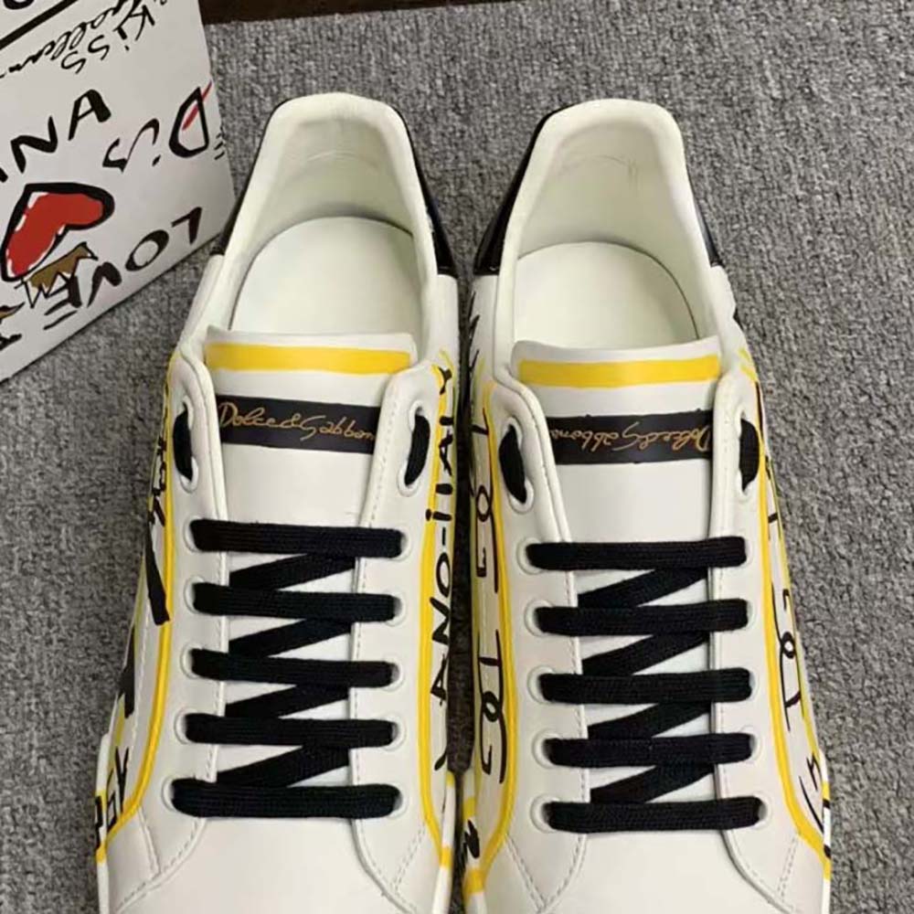 Dolce Gabbana D&G Unisex Limited Edition Portofino Sneakers-Yellow - image 6