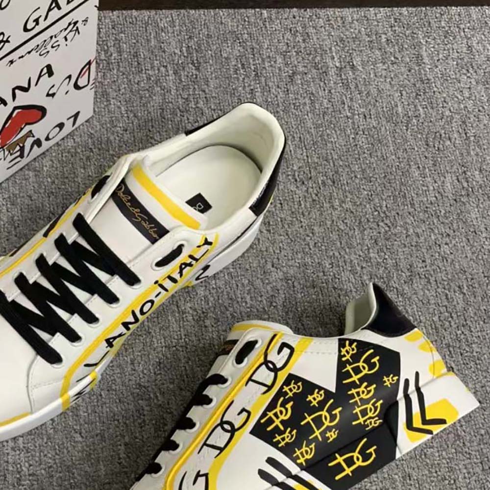 Dolce Gabbana D&G Unisex Limited Edition Portofino Sneakers-Yellow - image 5