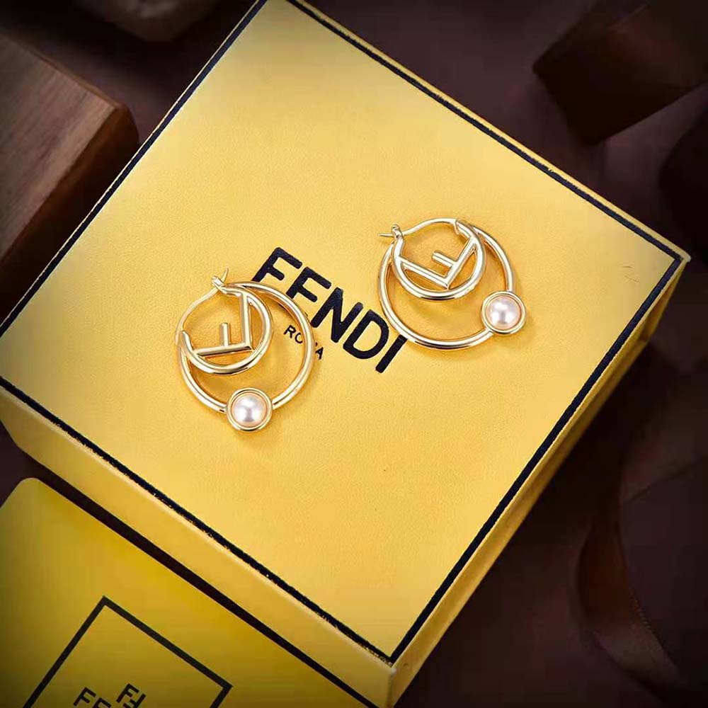 Fendi Women F is Fendi Earrings Gold-colored Metal - image 5