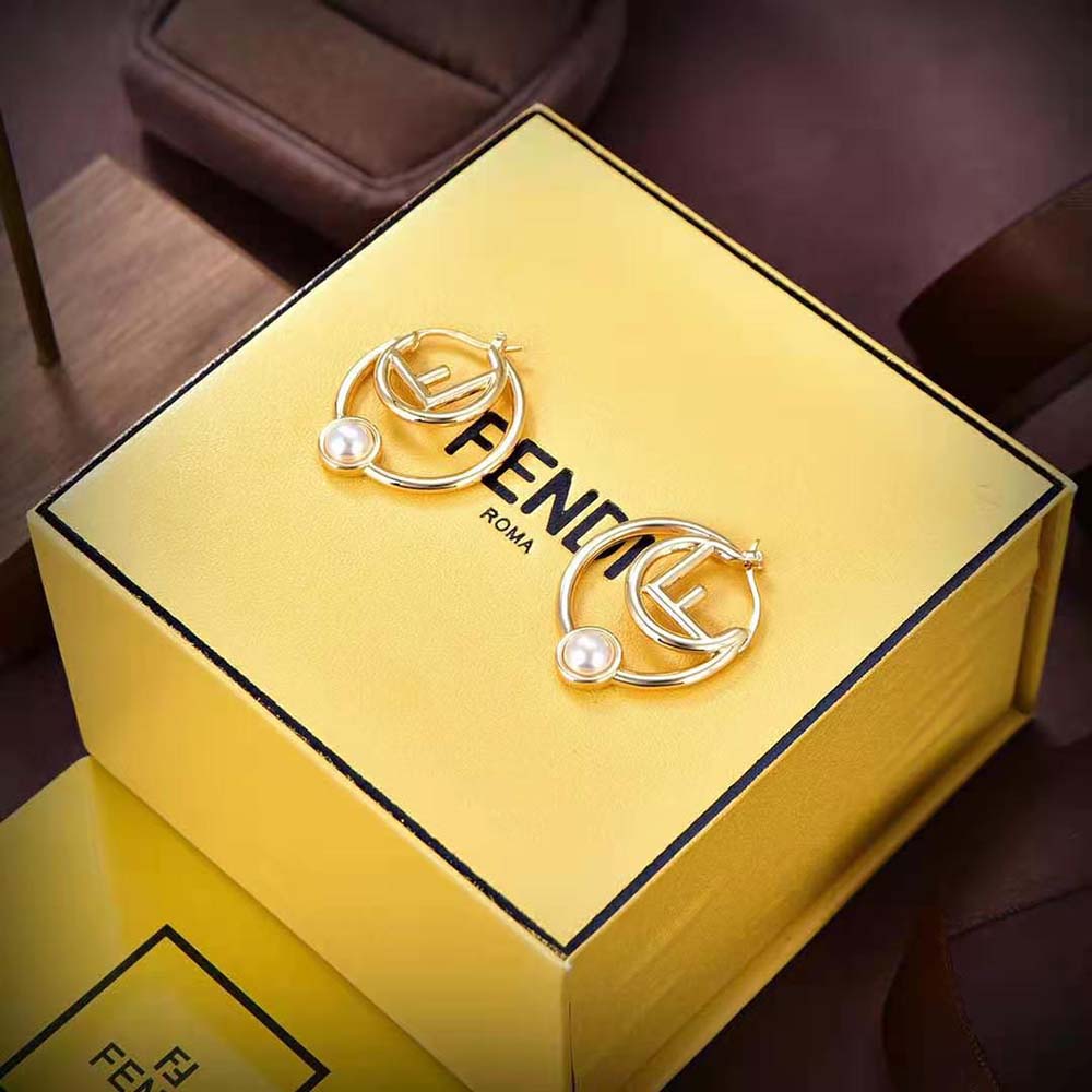Fendi Women F is Fendi Earrings Gold-colored Metal - image 4