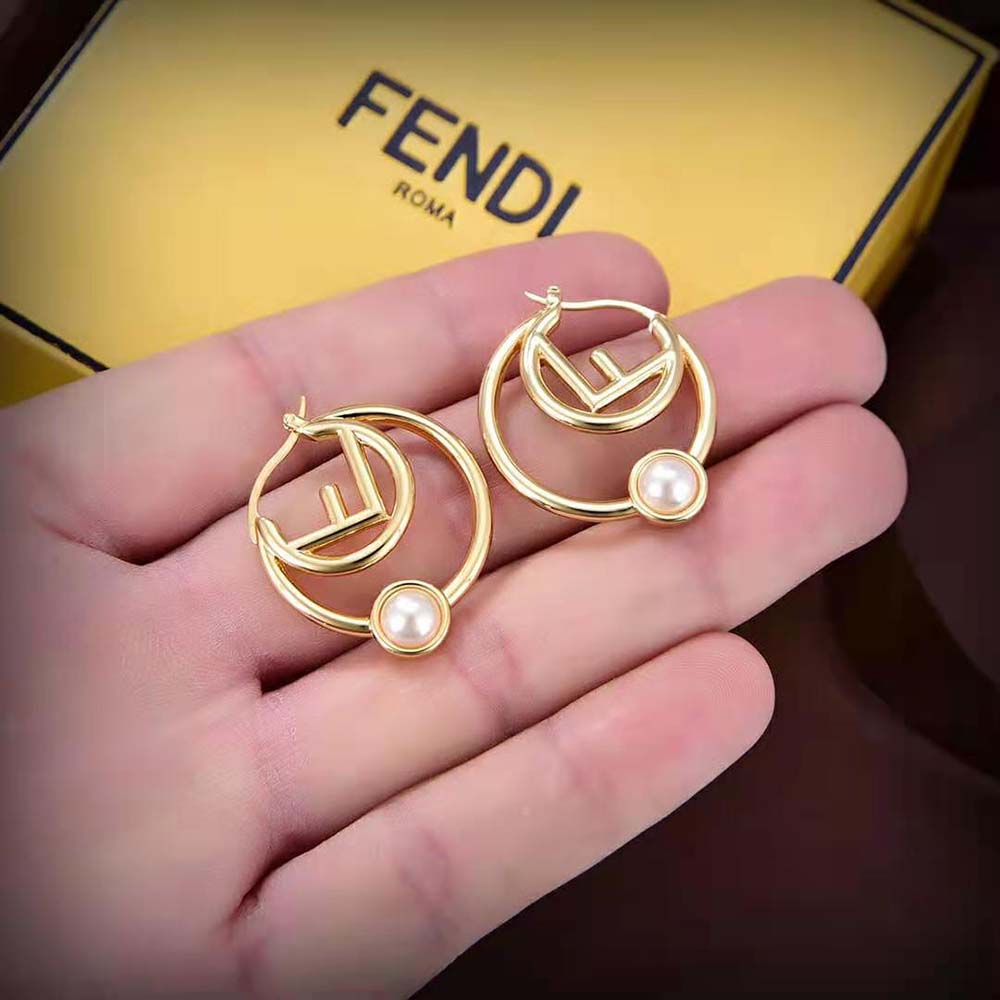 Fendi Women F is Fendi Earrings Gold-colored Metal - image 6