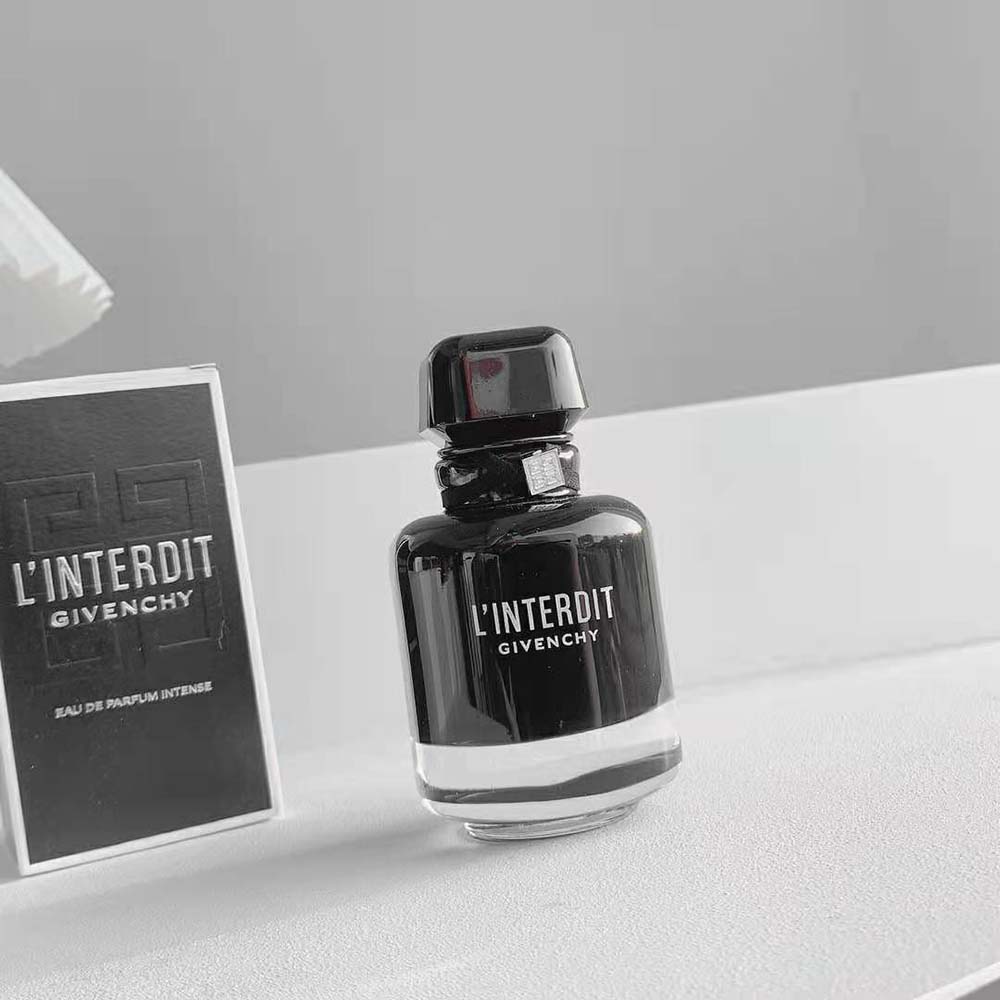 Angled shot highlighting spray nozzle of Givenchy Women L’interdit Intense Eau de Parfum
