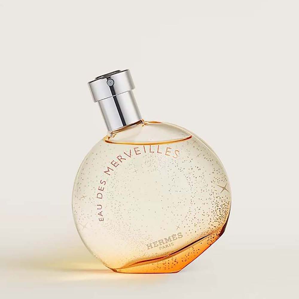 Front view of Hermes Women Eau Des Merveilles Eau De Toilette bottle