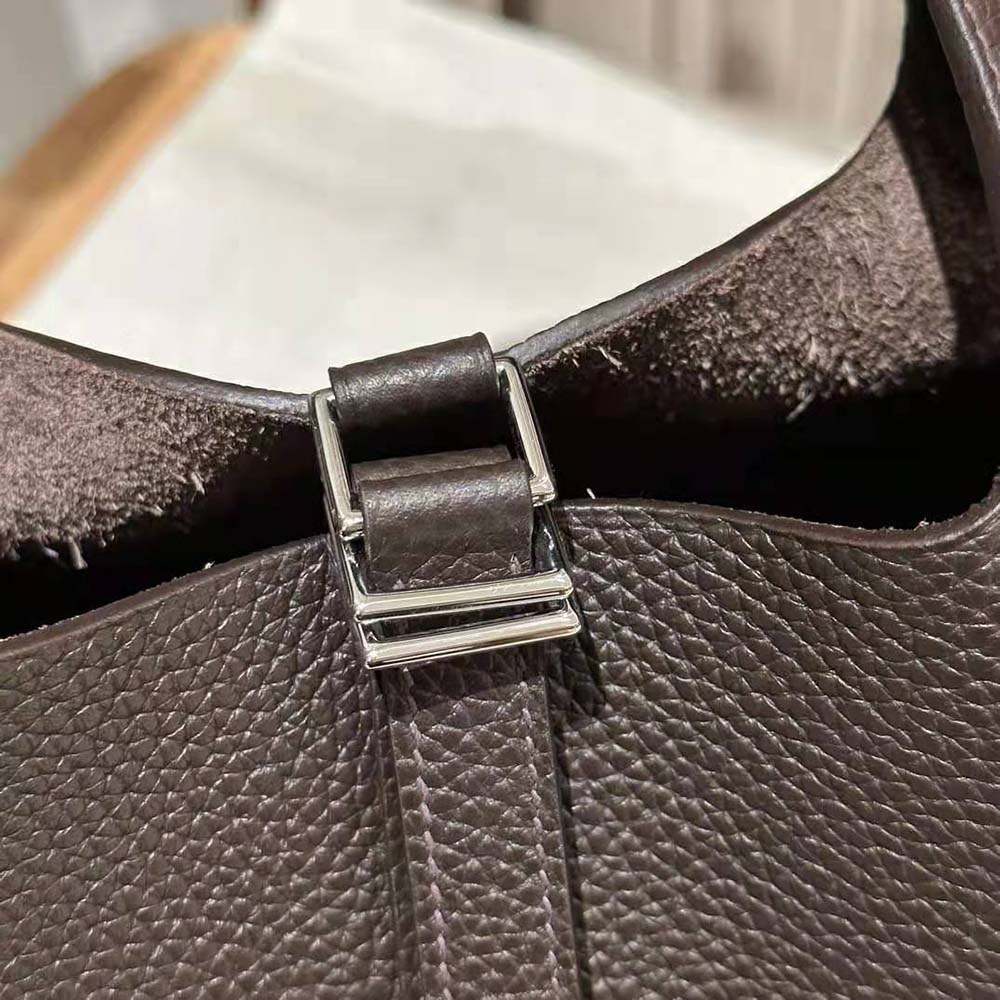 Hermes Women Picotin Lock 18cm in Clémence leather-Black - image 8
