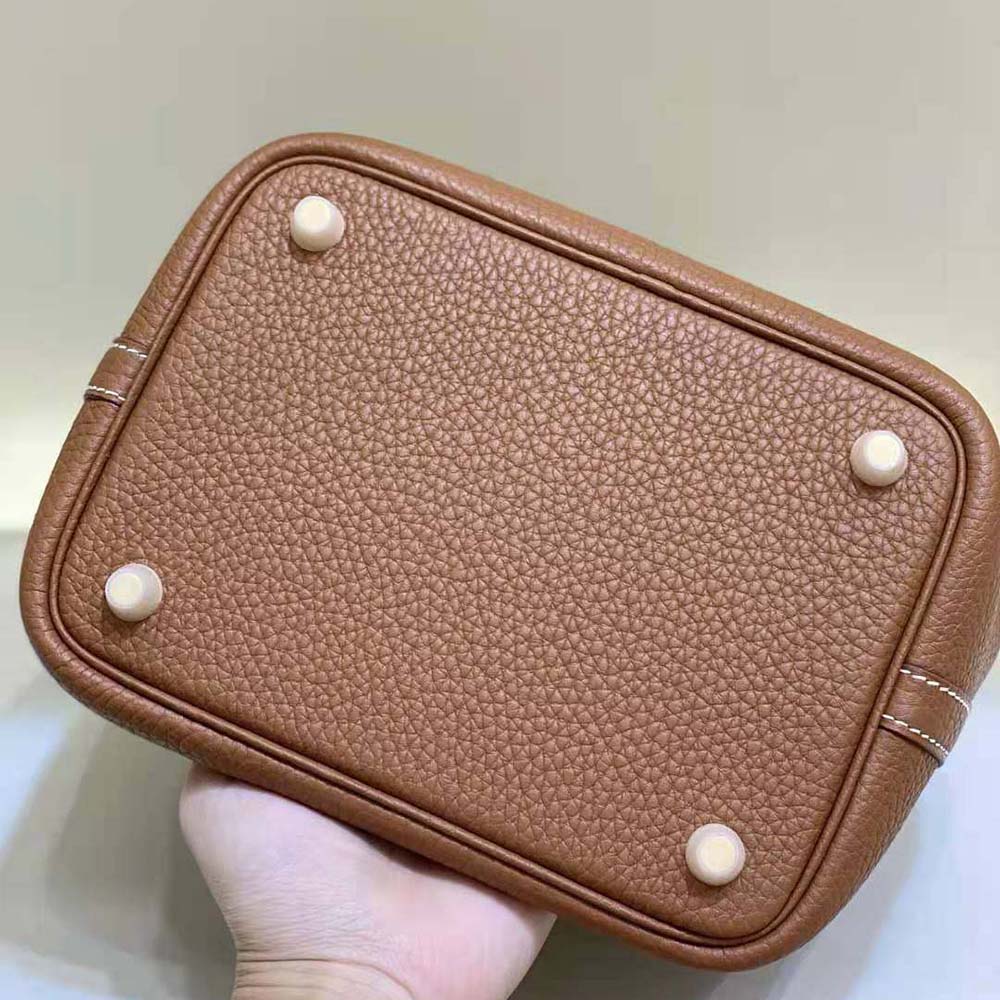 Hermes Women Picotin Lock 18cm in Clémence leather-Brown - image 6