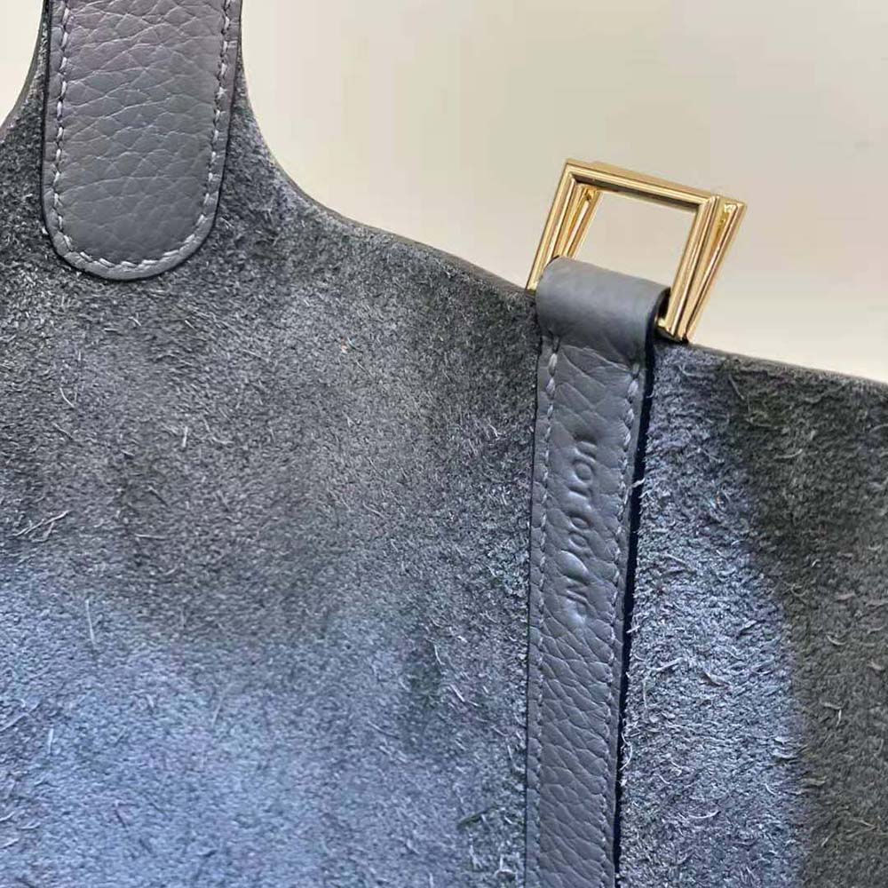 Hermes Women Picotin Lock 18cm in Clémence leather-Gray - image 10