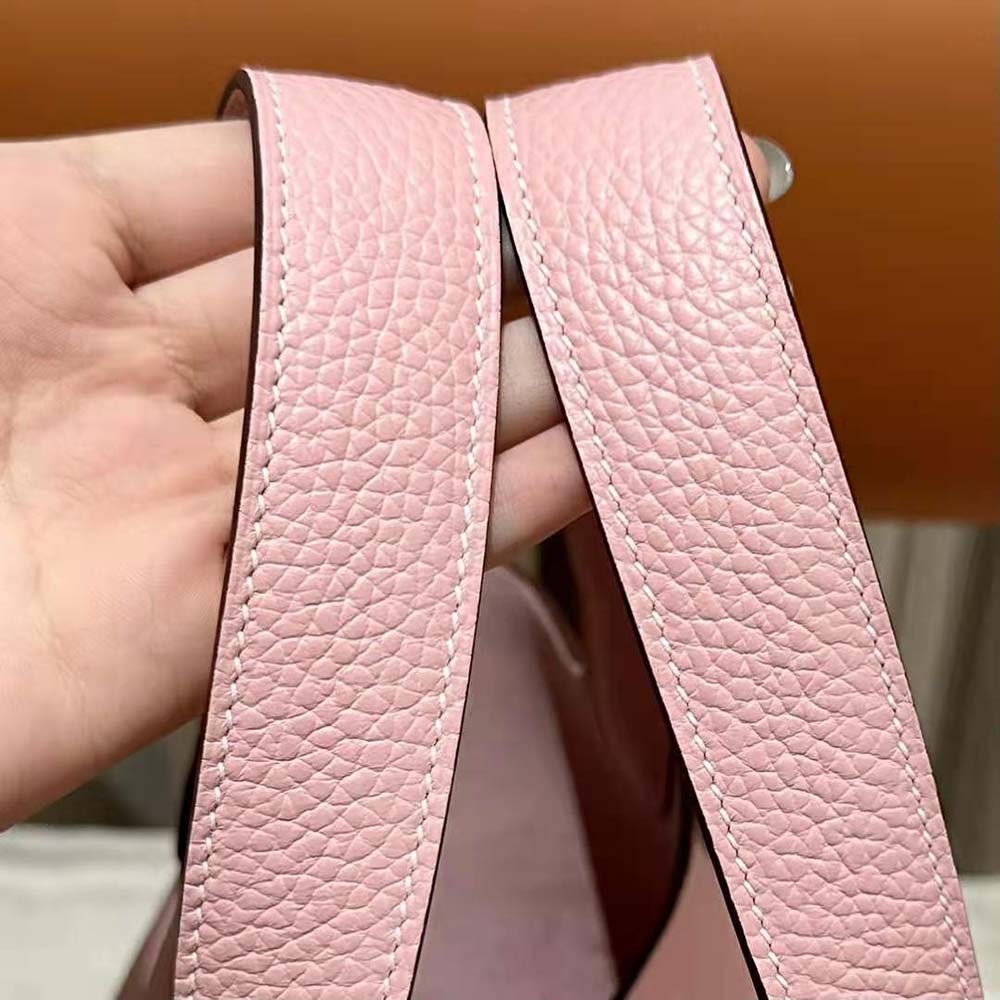 Hermes Women Picotin Lock 22cm in Clémence leather-Pink - image 8