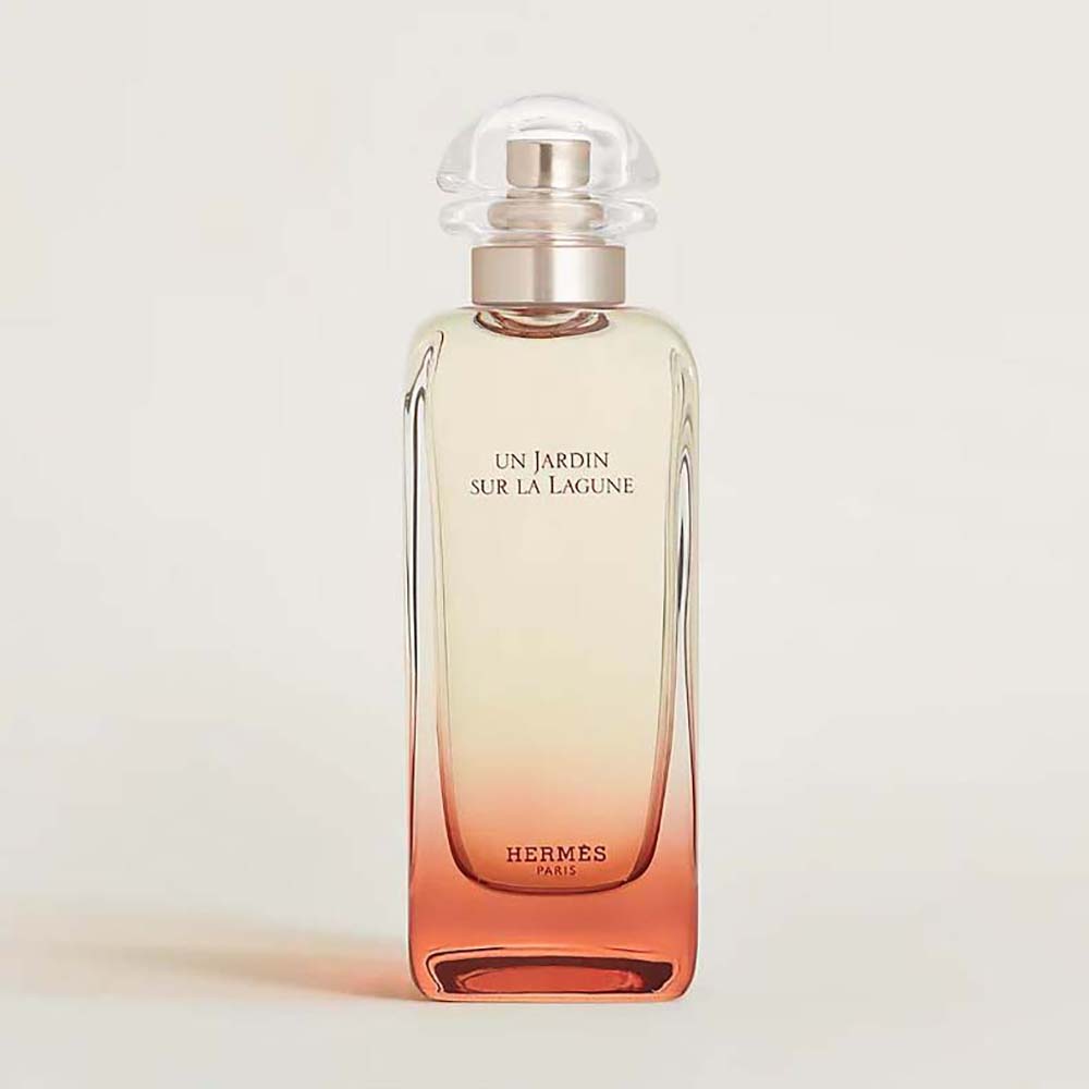 Front view of Hermes Women Un Jardin Sur La Lagune Eau De Toilette orange bottle