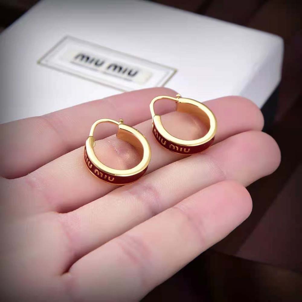 Miu Miu Women Enameled Metal Earrings - image 6