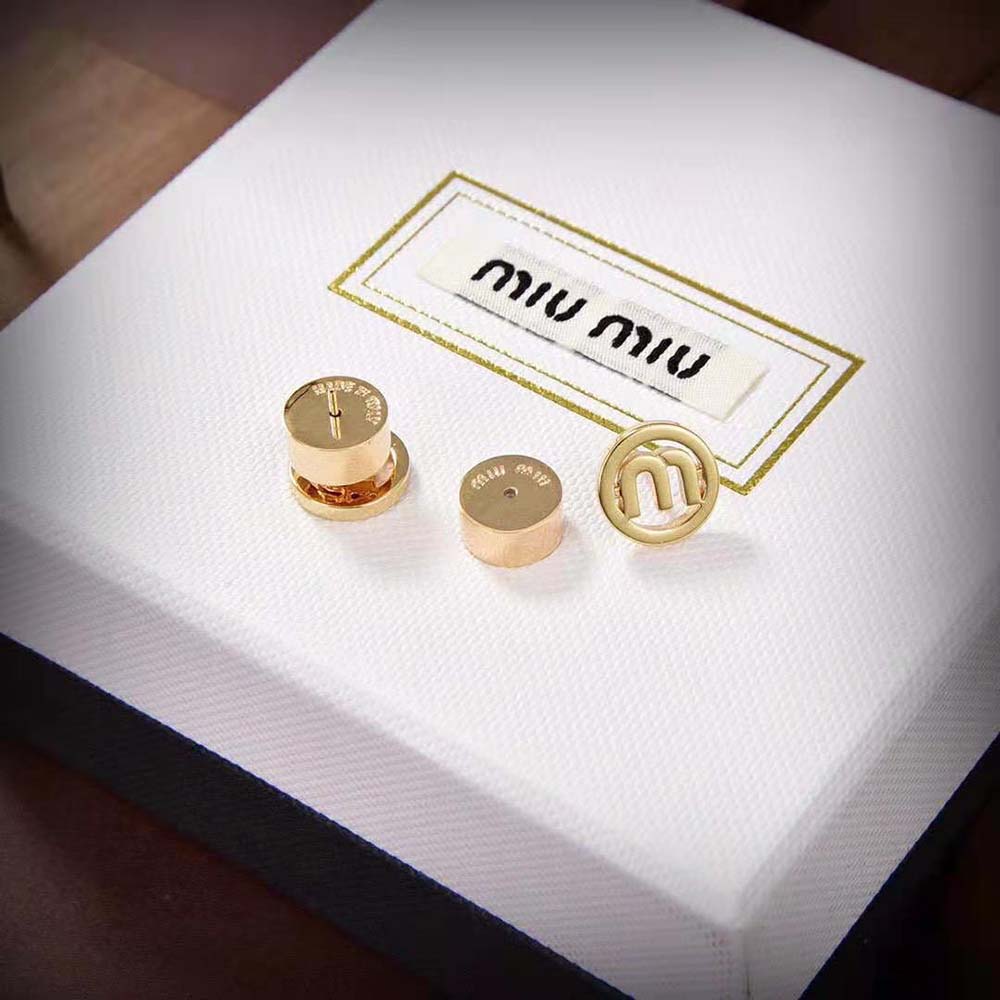 Miu Miu Women Metal Earrings Logo lasered on the Back - image 4