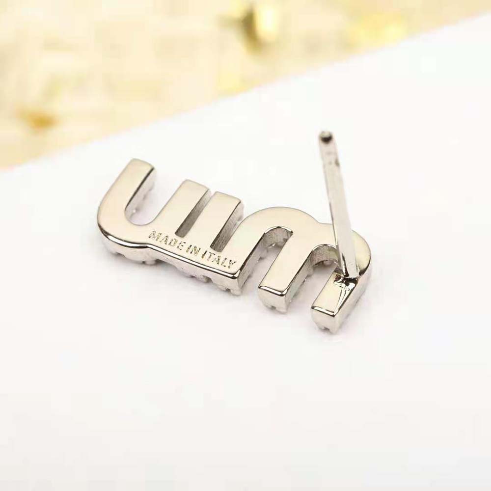Miu Miu Women Metal Earrings with Crystals - image 6